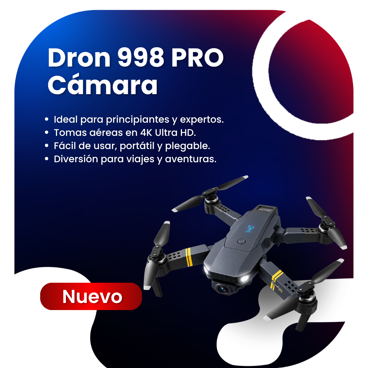 Dron 998 PRO Cámara