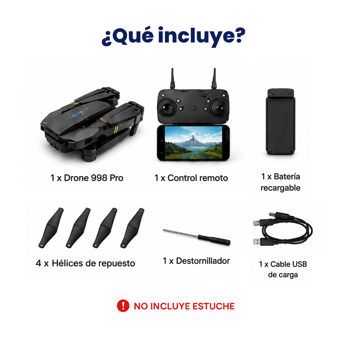 Dron 998 PRO Cámara